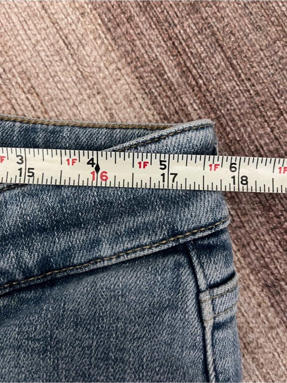 AllSaints Cigarette Slim light wash blue Jeans men’s 36” Button fly - Picture 7 of 12